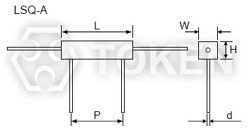(LSQ-A) 精密瓷盒 四引腳 四端子 四引線 電阻器 規格尺寸