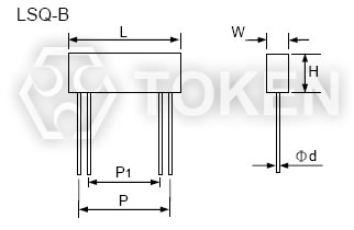 (LSQ-B) 精密瓷盒 四引腳 四端子 四引線 電阻器 規格尺寸