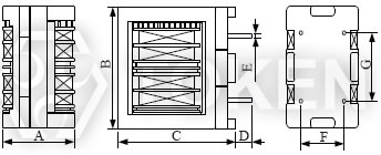 EMI抑製器 濾波電感器 (TCET24B) 結構及尺寸圖
