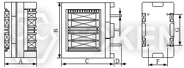 EMI抑製器 濾波電感器 (TCET28B) 結構及尺寸圖