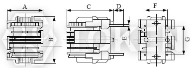 EMI抑製器 濾波電感器 (TCUT20) 結構及尺寸圖