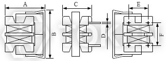 EMI抑製器 濾波電感器 (TCUU98H) 結構及尺寸圖