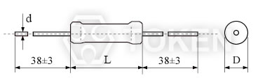 精密功率繞線電阻器尺寸圖 / Precision Power Wirewound Resistors (KNP-R) Dimensions