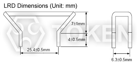 敞开式 四引脚电阻 四引线电阻 (LRD) 尺寸