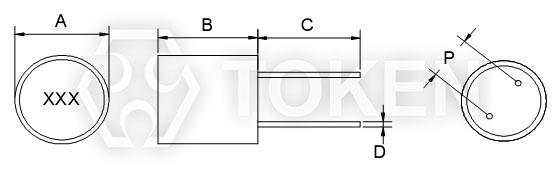 TCRCS Series - Choke Coil Inductor Dimensions