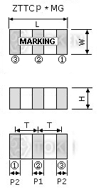 MHz (ZTTCP*MG) Dimensions