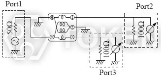 SMD Common Mode RF Balun Transformer (TCB4F - 617DB) Test Circuit A