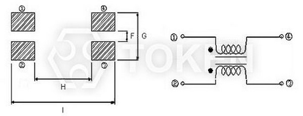 Common Mode Choke Coils for Automotive (TCPWCH-4532AU) Structure diagram