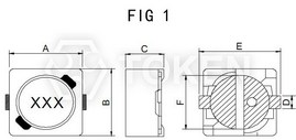 SMT Power Backlight Inductors (TPSRH) Dimensions