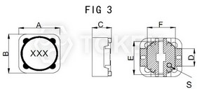 SMT Power Backlight Inductors (TPSRH) Dimensions