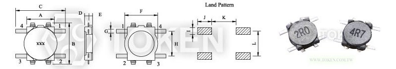 SMD Unshielded (TPUD4006/4008) Dimensions