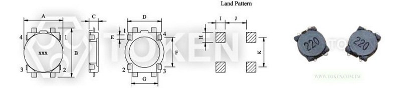 SMD Unshielded (TPUD4011/4013) Dimensions