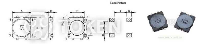 SMD Unshielded (TPUD5011/5013) Dimensions