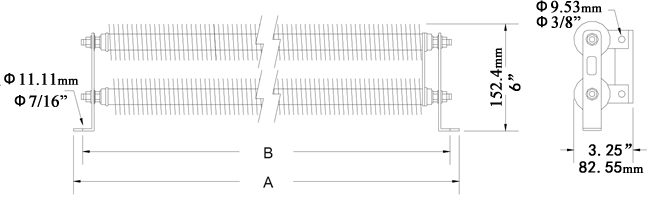 (DRE-G2) 圆形板式电阻器尺寸