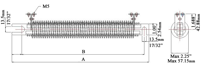(DRE-R) Bar-Mount 圆形板式尺寸