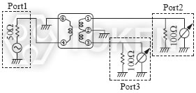 (TCB5F - 458PT) 贴片平衡-不平衡变压器 测试电路