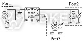 贴片式小型巴伦共模线圈 (TCB5FL) 测试电路